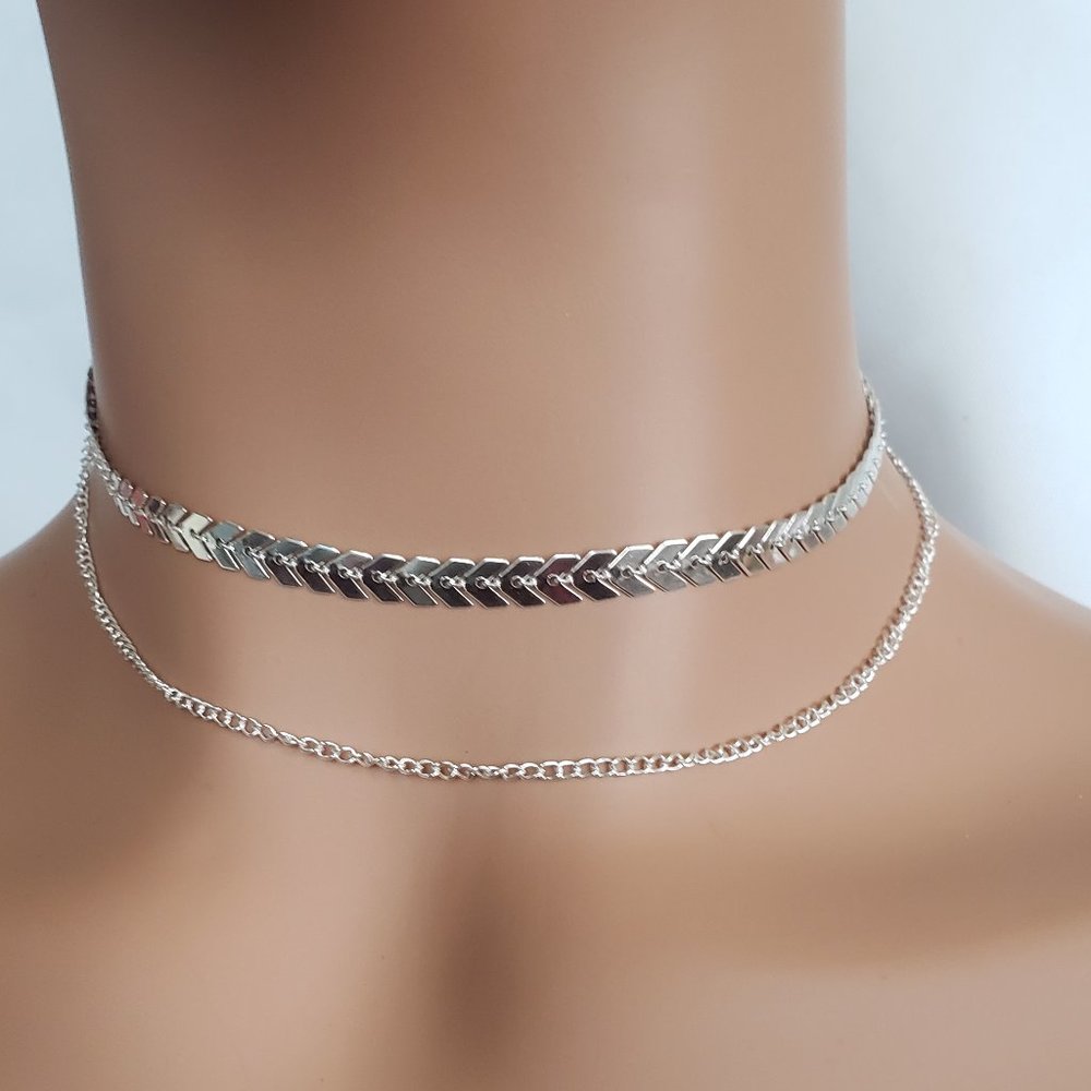 Layered Silver Necklace